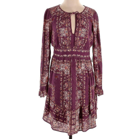 Free People Bridgette Small Long Sleeve Boho Dress - Picture 3 of 11